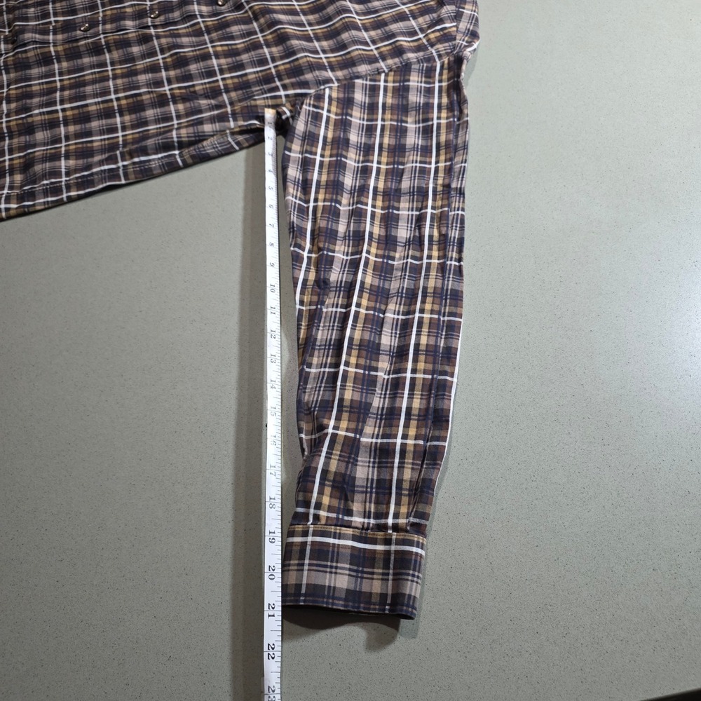 Cremieux Classics Mens Large Brown Plaid Button Down Shirt Long Sleeve L - Picture 6 of 11
